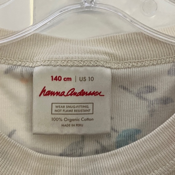 ❤️ 2/$20 Hanna Andersson 100% Organic Cotton PJ set, Size 10 floral woodland - Picture 2 of 15